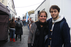 con Augusto en el back de Plaza de Mayo